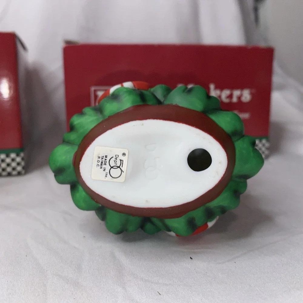 3 Dept 56 Merry‎ Makers. Snowball Maker Candy cane Striper And Peppermint Tree